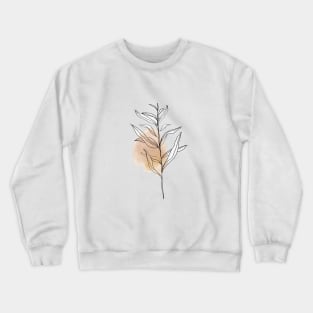 One Line Leaves Botanical Abstract Crewneck Sweatshirt